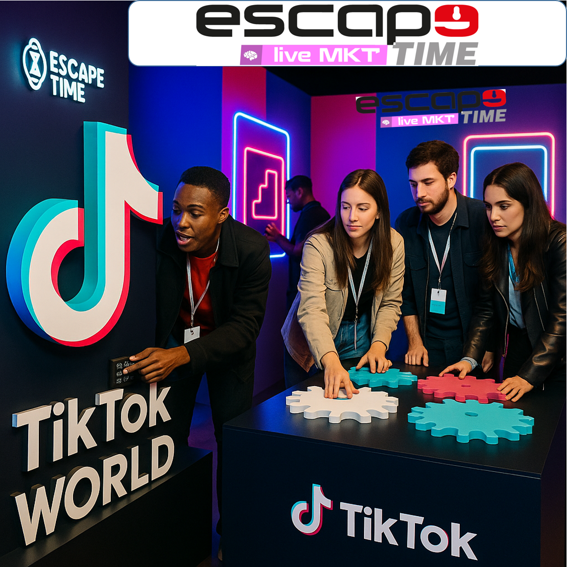 Escape Time Live MKT Agita TikTok World com Ativação Imersiva Inesquecível em Parceria com a Agência HUB